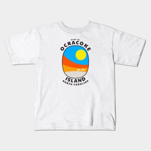 Ocracoke Island, NC Summertime Vacationing Abstract Sunrise Kids T-Shirt